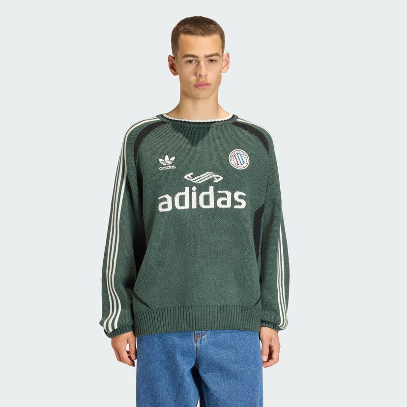 Džemper adidas Performance Adicolor Blokecore Sweater Zelena | KQ5082