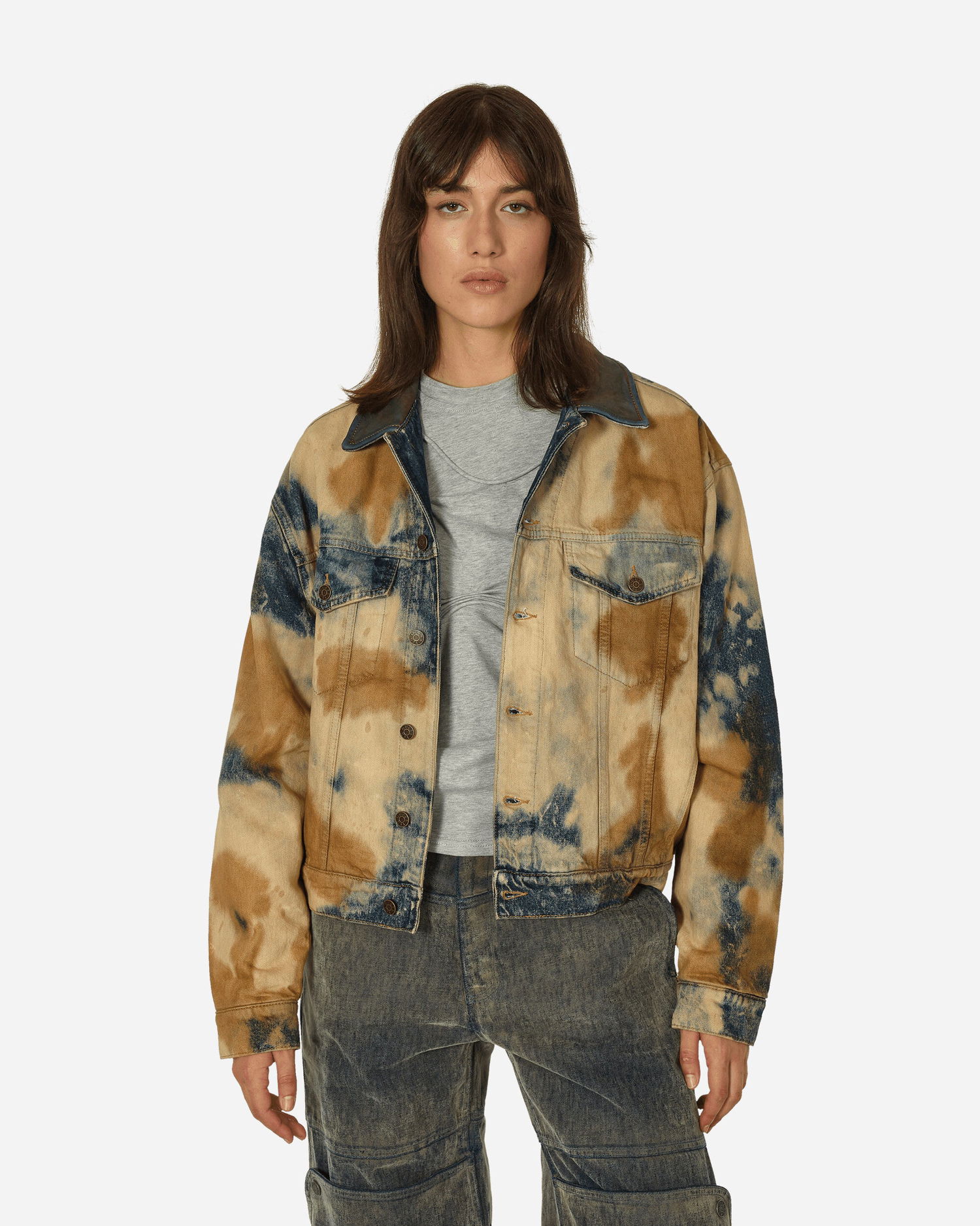 Jakna GUESS Bleached Denim Jacket Acid Savas Wash Višebojno | M3BU97D4S12 F33D, 0