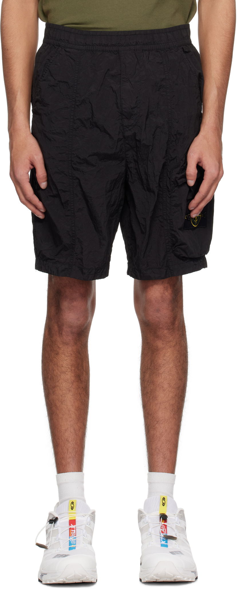 Kratke hlače Stone Island Stone Island Nylon Metal ECONYL Shorts Crna | K1S15 L100007 S0019