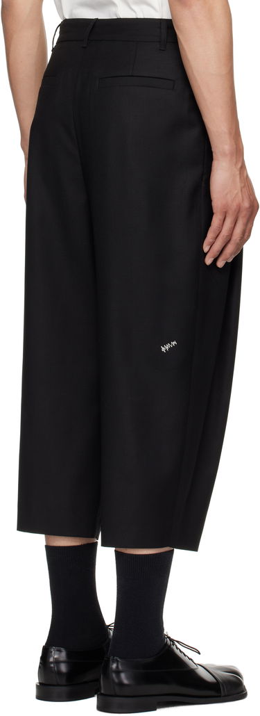 Hlače ADER ERROR ADER error Sig; Tag 01 Cropped Pleated Trousers Crna | BO42FYSA0101BK, 2