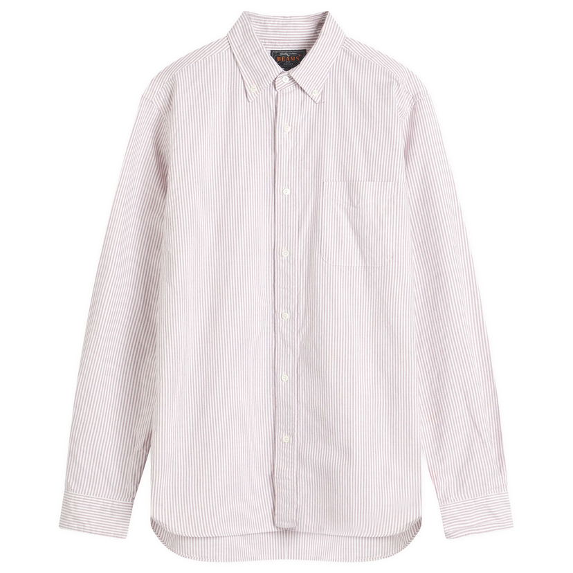 Košulja BEAMS Beams Plus Button Down Candy Stripe Shirt, Size Small Ljubičasta | 3811-0012-139-39