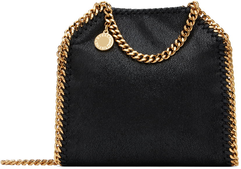 Ručna torbica Stella McCartney Falabella Tiny Chain Shoulder Bag Crna | 391698W9355