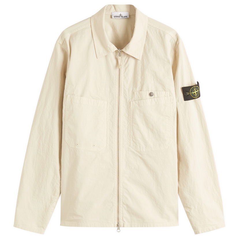 Košulja Stone Island Men's Mil-Spec Stretch Ripstop-TC Shirt Jacket, Size Large Bež | K1S151200012-V0095