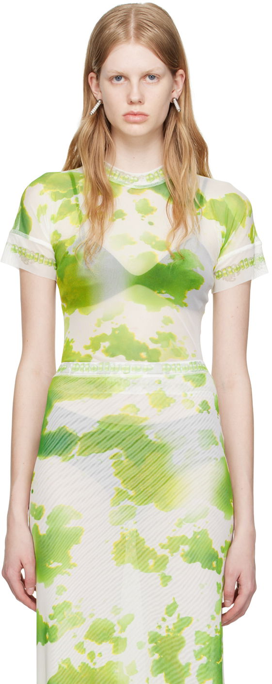 Majica kratkih rukava Ottolinger Ottolinger Exclusive Tie-Dye Mesh T-Shirt Zelena | 100117