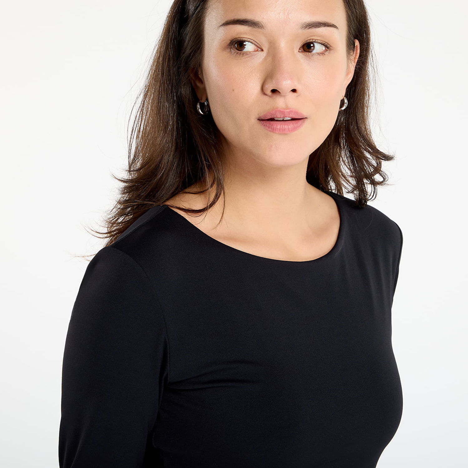 Crop top Urban Classics Sports Cropped Longsleeve Top with Thumbholes Crna | TB7807-00007, 1