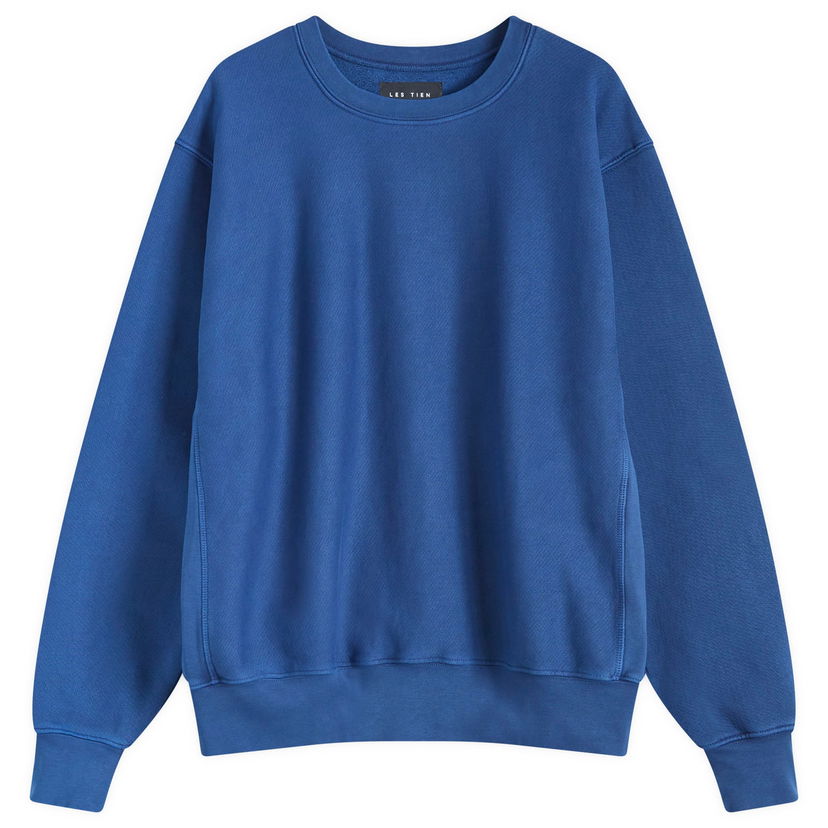 Dukserice LES TIEN Heavyweight Crop Crew Sweatshirt Plava | CF-1003-PD-WBL