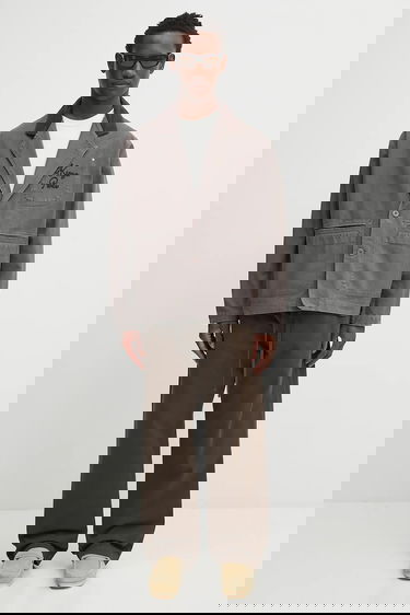 Jakna KENZO Kenzo Chainstitch Workwear Jacket Siva | FF65VE2349GU, 5