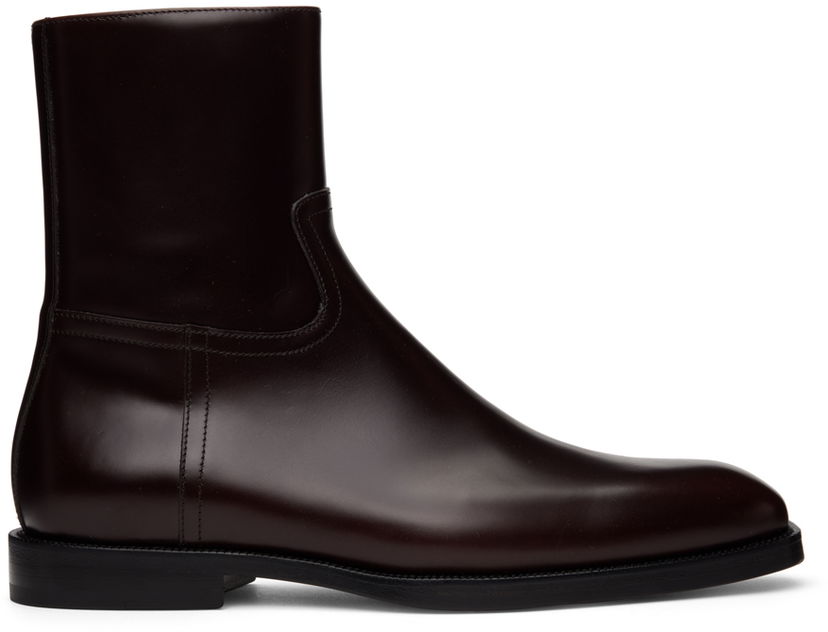 Tenisice i cipele Dries Van Noten Dries Van Noten Leather Boots Tamnocrvena | MW222-165-101