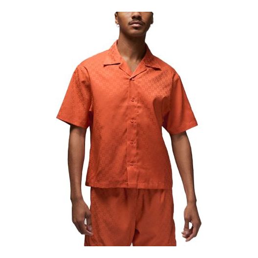 Košulja Jordan Essentials Short Sleeve Button-Down Shirt Narančasta | DX9682-812