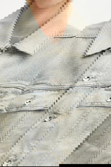 Jakna Rick Owens Rick Owens DRKSHDW Trucker Worker Denim Jacket Plava | DS02E7701.DMP, 3