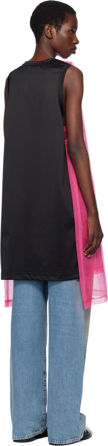 Majica bez rukava Comme des Garçons Homme Plus Jersey & Nylon Tulle Tank Top Ružičasta | PO-T027-051, 2