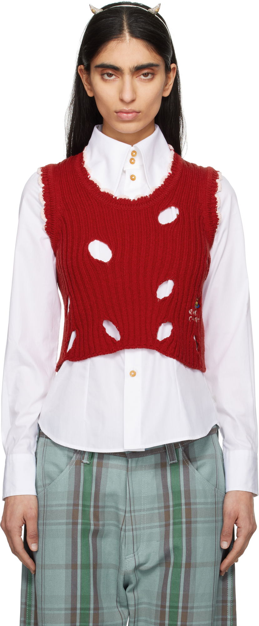 Prsluk Vivienne Westwood Vivienne Westwood Slash Tank Top Crvena | 18030066-Y003H-