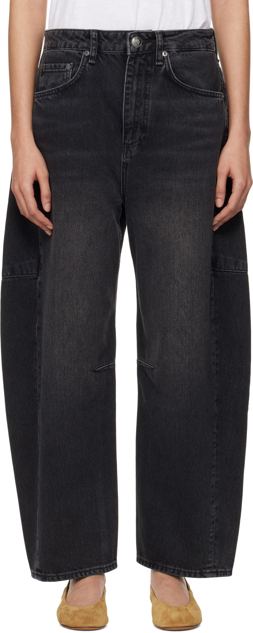 Jeans rag & bone rag & bone 'The Charlie' High-Rise Barrel Jeans Crna | WDD24F2994ACBS