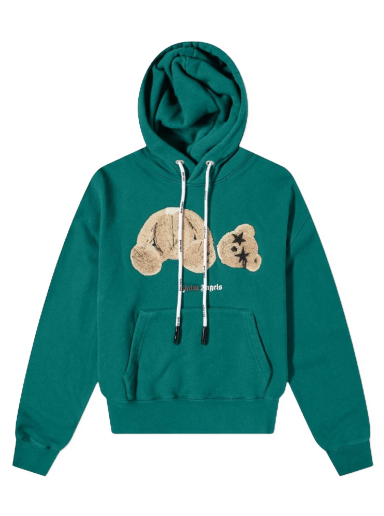 Dukserice Palm Angels Spray Logo Kill The Bear Popver Hoody Zelena | PMBB058F21FLE0125760