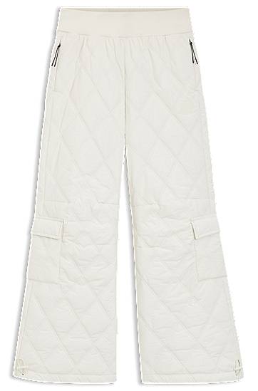 Cargo hlače BOSS Ski Quilted Water-Repellent Cargo Trousers Bijela | 50544382, 0