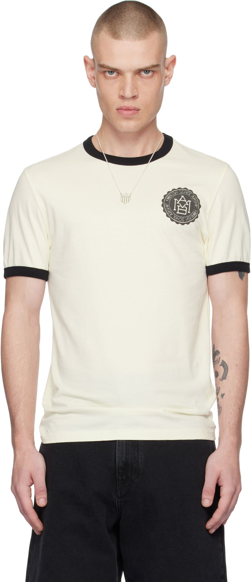 Majica kratkih rukava Ambush Ringer Graphic T-Shirt Bež | BMAA00EF24JER0013110