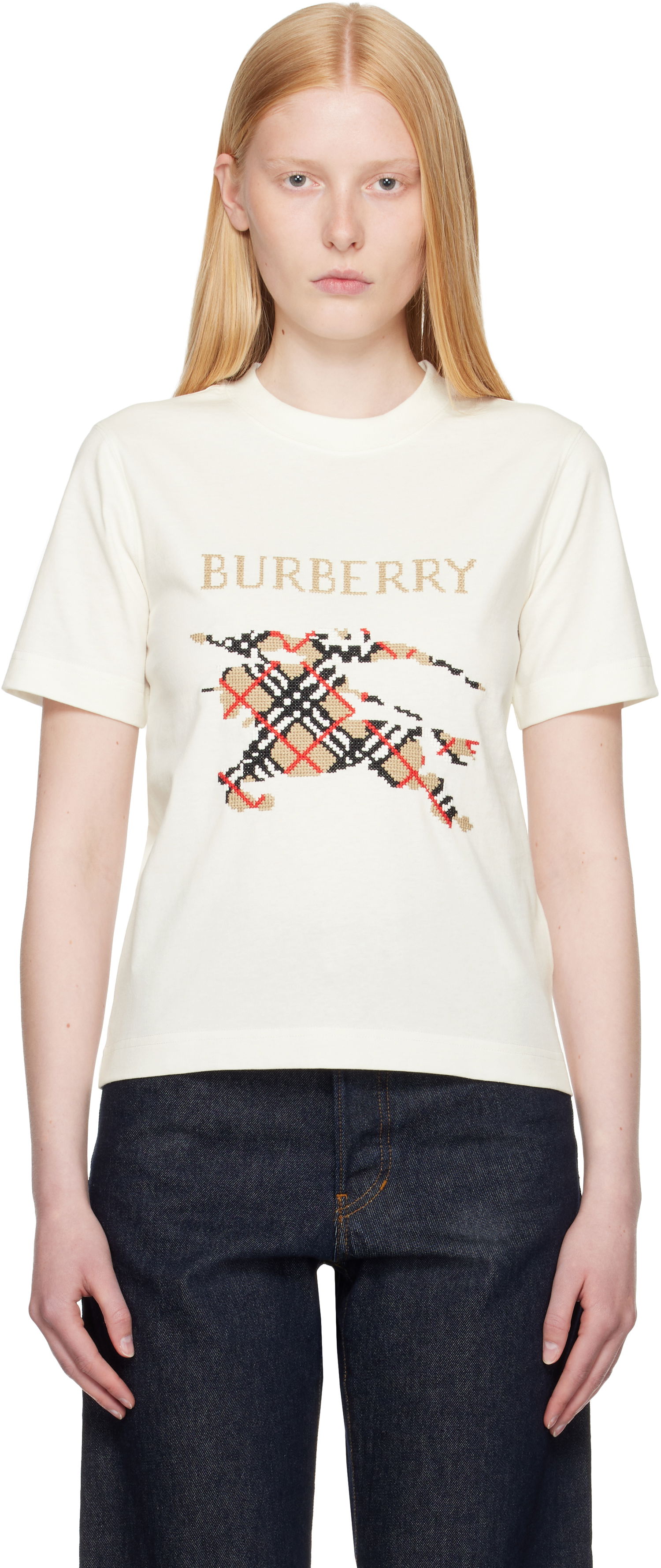 Majica kratkih rukava Burberry Burberry Large Logo Graphic T-Shirt Bijela | 8110955, 0