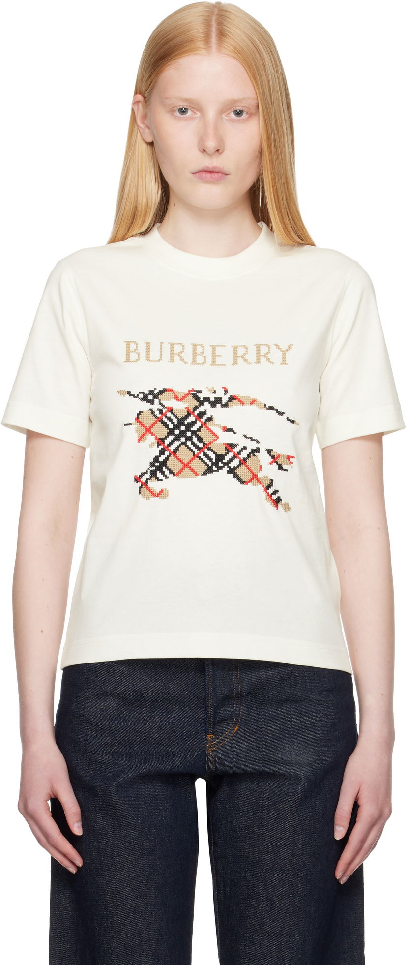 Majica kratkih rukava Burberry Burberry Large Logo Graphic T-Shirt Bijela | 8110955