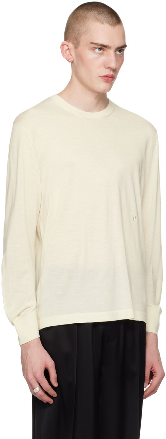 Džemper Helmut Lang Curved Sleeve Sweater Bež | O01HM703, 1