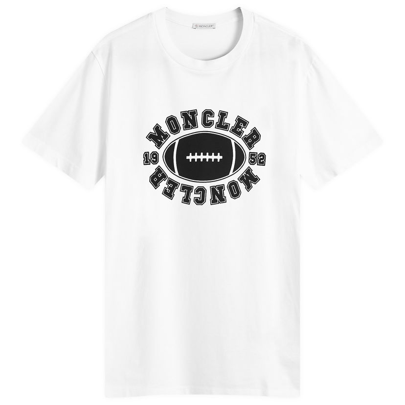 Majica kratkih rukava Moncler 1952 Football T-Shirt Bijela | 8C000-89AKK-12-032