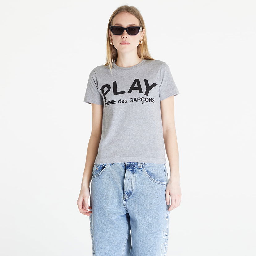 Majica kratkih rukava Comme des Garçons PLAY Heart Logo Short Sleeve Tee Siva | AZT079 grey