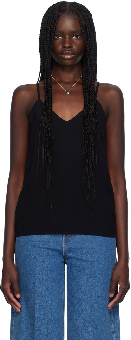 Majica bez rukava TOTEME TOTEME V-Neck Camisole Crna | 243-WRT0334-FB0020