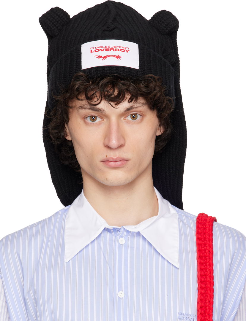 Kapica Charles Jeffrey Loverboy Charles Jeffrey LOVERBOY Chunky Rabbit Beanie Crna | 032131101
