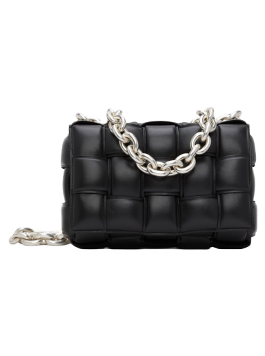 Torba za rame Bottega Veneta Padded Chain Cassette Bag Crna | 631421 VBWZ0