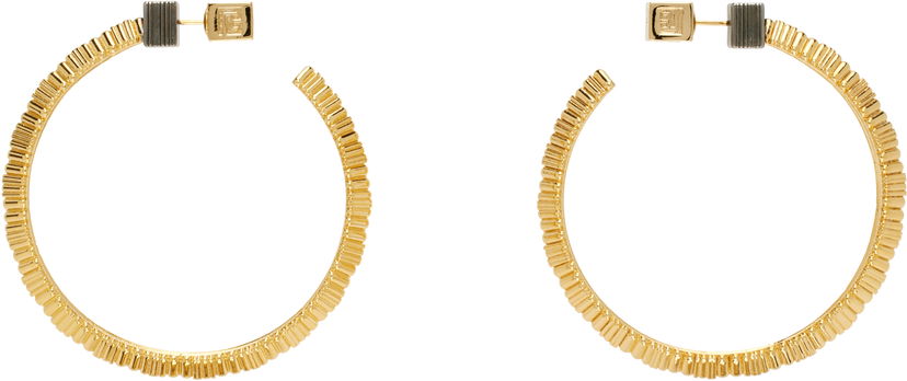 Naušnice Balmain Balmain Perfume Hoop Earrings Žuta | EN0XK486MBEL