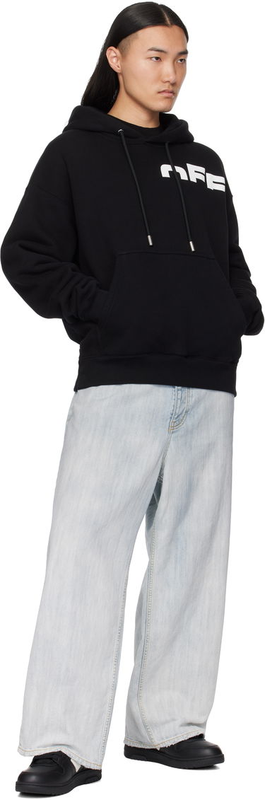 Dukserice Off-White Split Logo Hoodie Crna | OMBB085S25FLE00G1001, 3