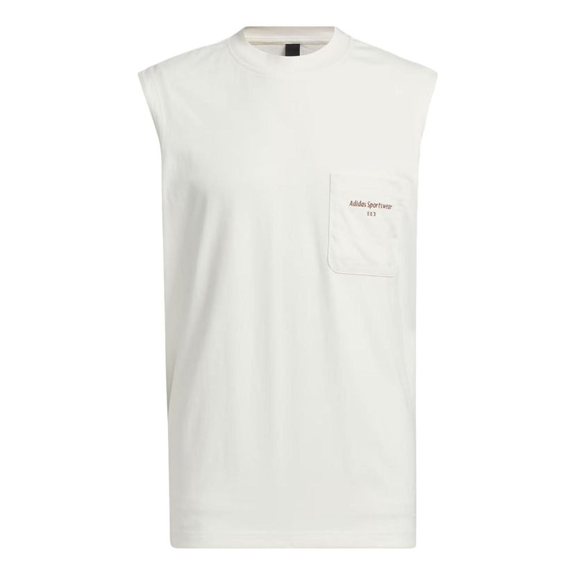 Majica bez rukava adidas Originals Sportswear Pocket Tank Top Bijela | IS4963