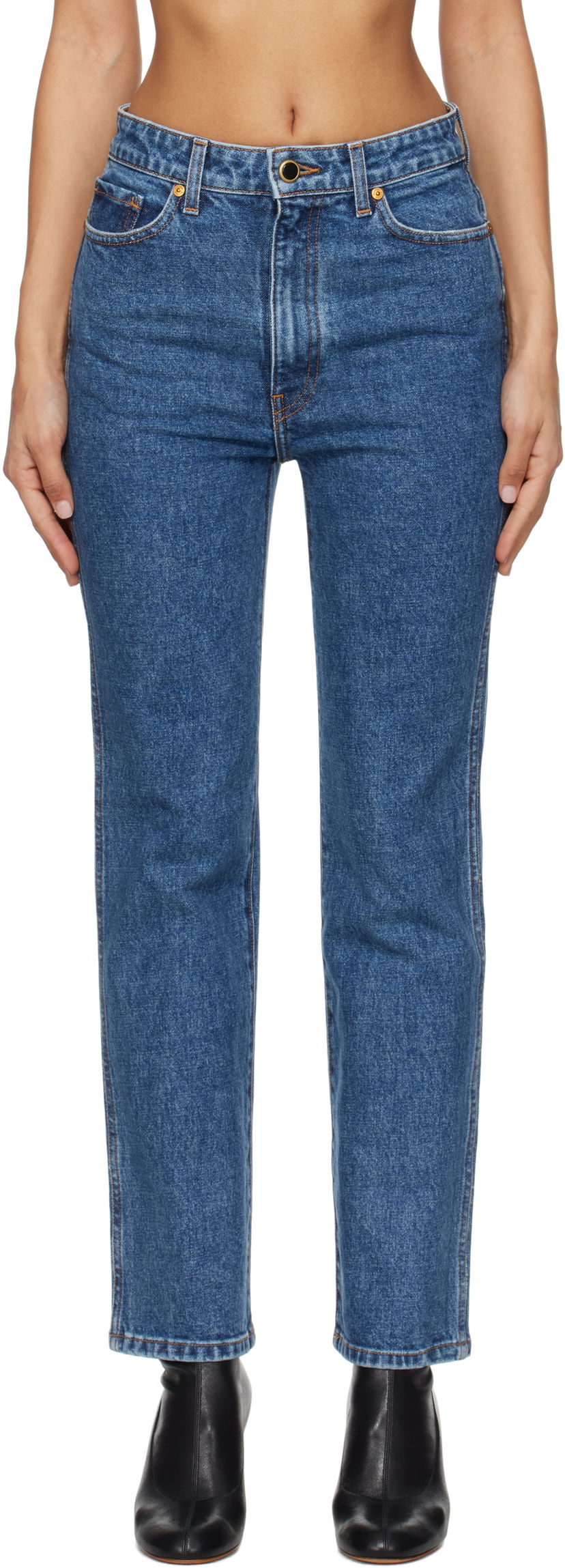 Jeans Khaite Abigail Stretch Jeans Plava | 1071916009