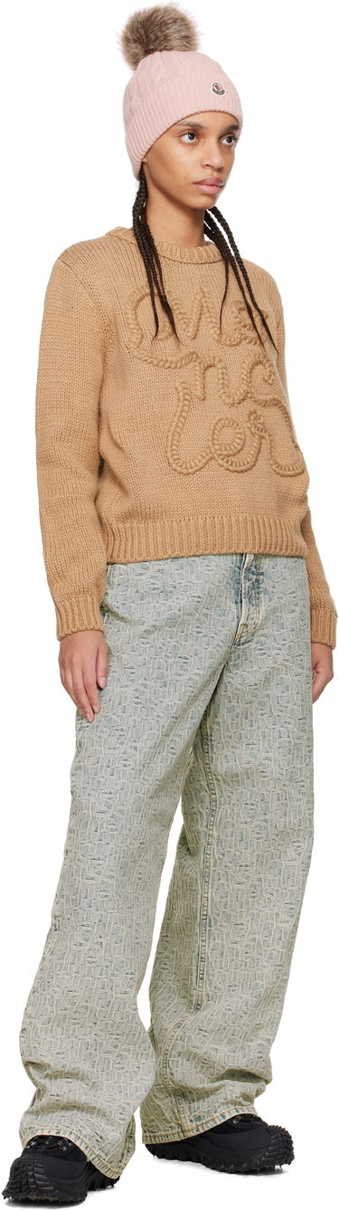 Džemper Moncler Moncler Embroidered Logo Cotton Sweater Smeđa | K10939C00004M5206, 4