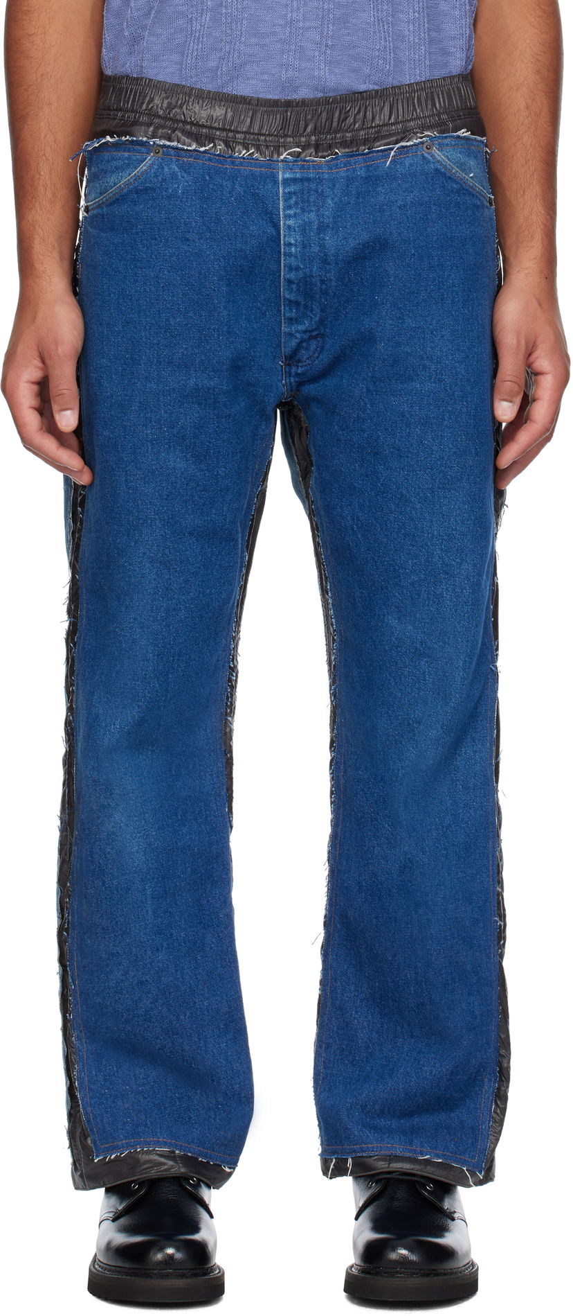Jeans Needles Indigo & Black Covered Jeans Plava | PU338