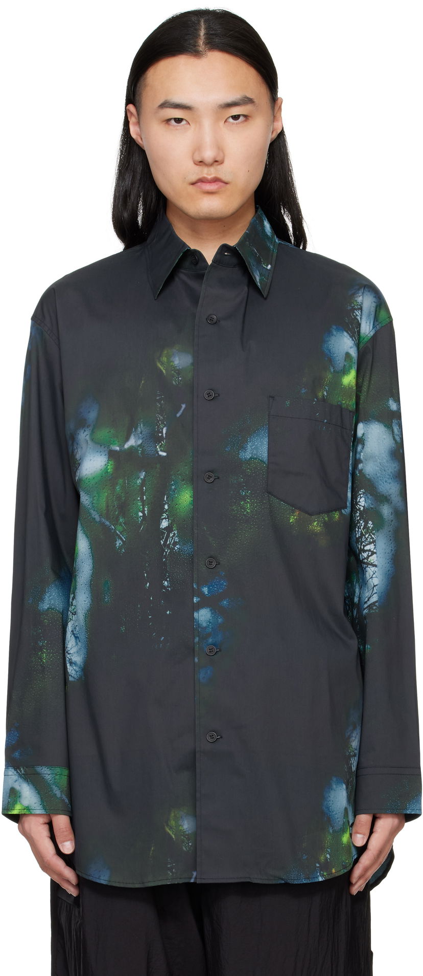 Košulja Y-3 Y-3 Allover Print Shirt Crna | JL8299
