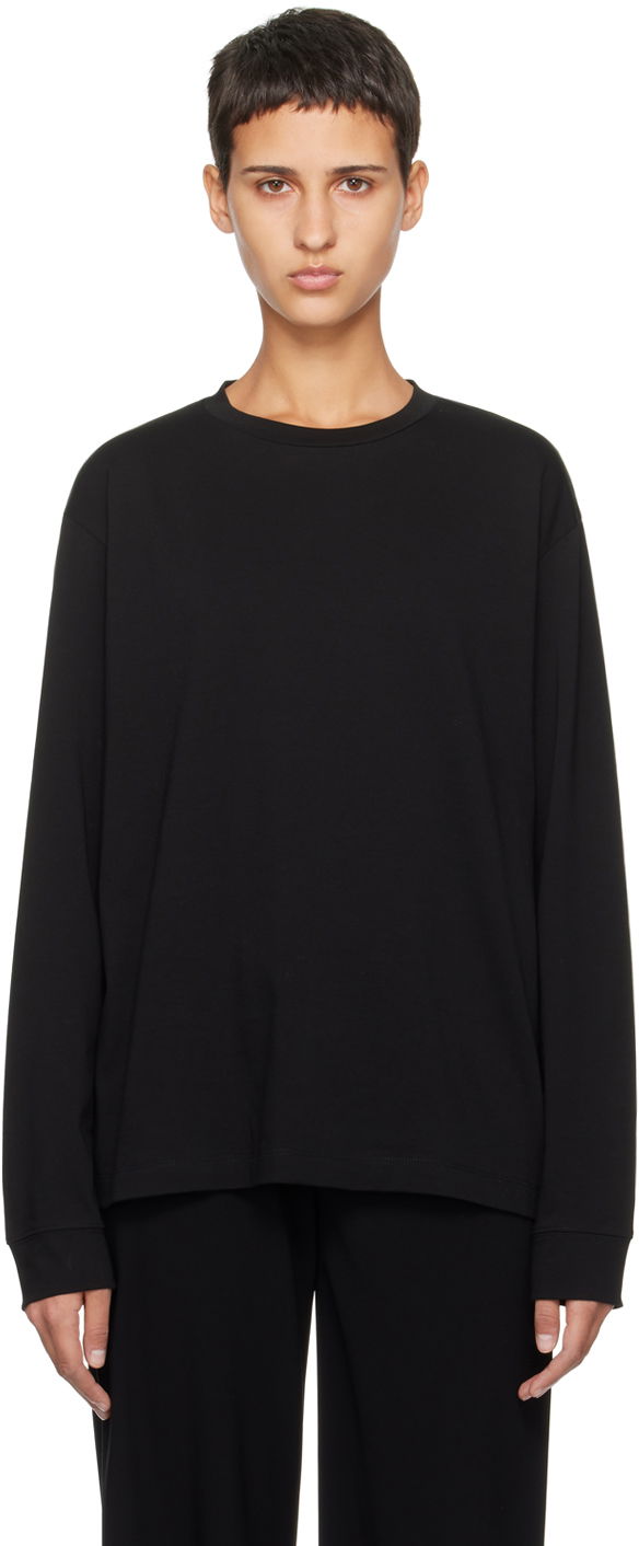 Majica kratkih rukava The Row Ciles Long Sleeve T-Shirt Crna | 6891-K220