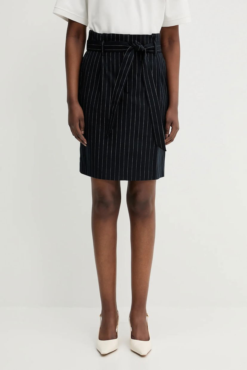 Suknja MAISON KITSUNÉ Maison Kitsuné Paperbag Pleated Mini Skirt Crna | OW01521WT3007