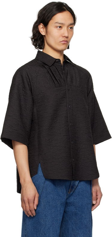 Košulja ADER ERROR ADER error Product. 53 Textured Short Sleeve Shirt Crna | BO01SSSH0201BK, 1