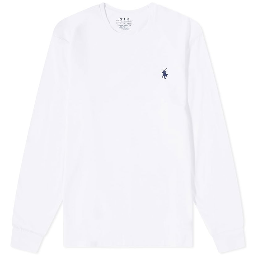 Majica kratkih rukava Polo by Ralph Lauren Ralph Lauren Custom Slim Fit Long Sleeve T-Shirt Bijela | 710671468004
