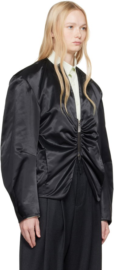 Bomber jakna ADER ERROR ADER error Product. 20 Ruched Satin Jacket Crna | BO01SSJK0802BK, 4