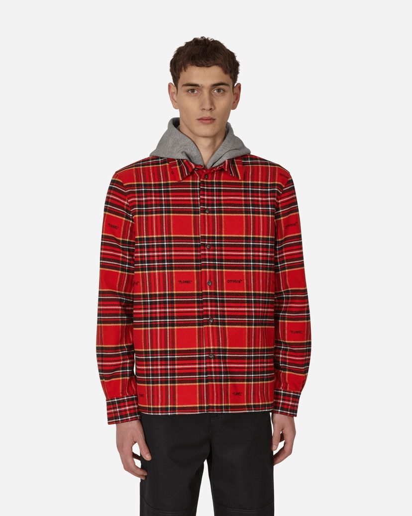 Košulja Off-White Flannel Skate Shirt Red Crvena | OMGA227S23FAB001 2510