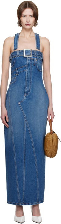 Jean Paul Gaultier 'The Overall' Denim Maxi Dress