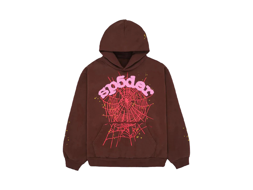 Dukserice Sp5der Web Hoodie Brown Smeđa | SP5 8D WEB HBR
