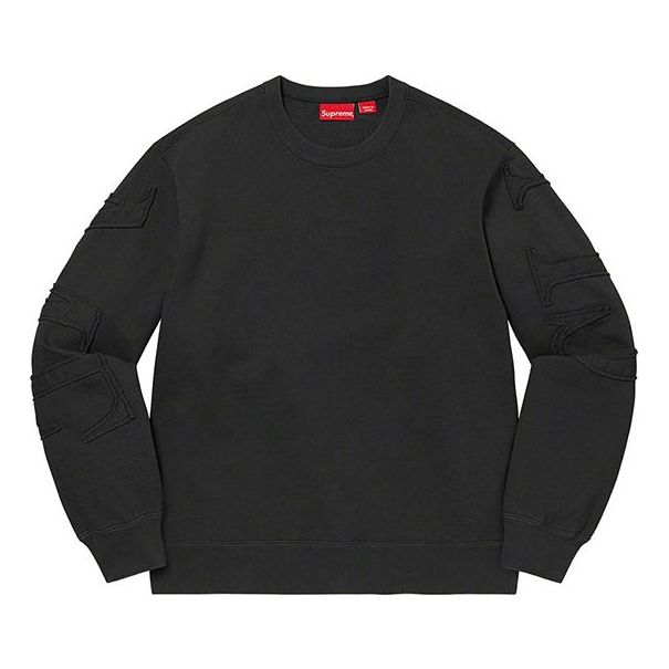 Džemper Supreme Crewneck Applique Sweatshirt Crna | SUP-SS22-863