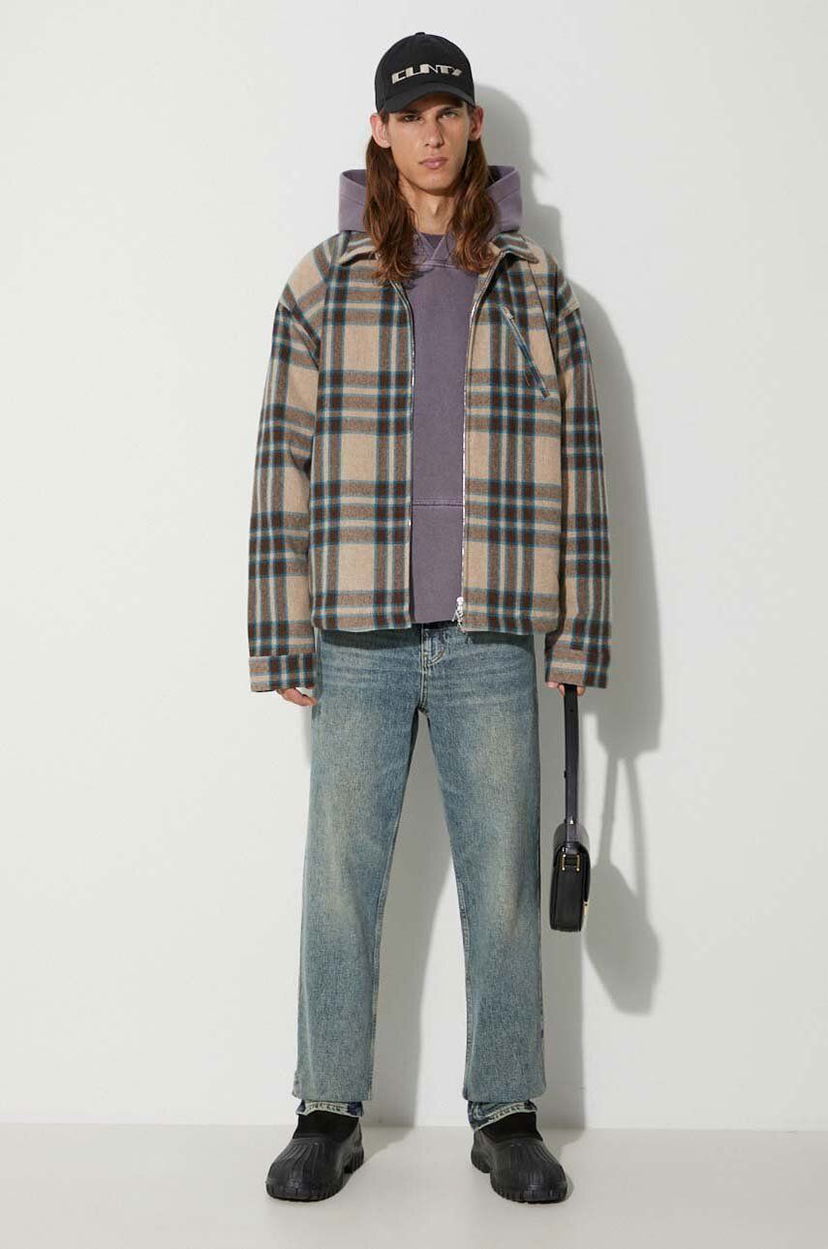 Bomber jakna Represent Clo Heavy Zip Shirt Jacket Smeđa | MO2001.73