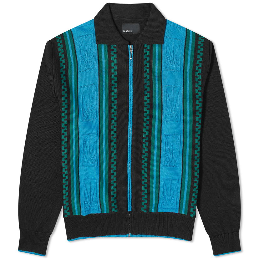 Džemper PACCBET Stripe Zip Cardigan Plava | PACC14N004-BLU