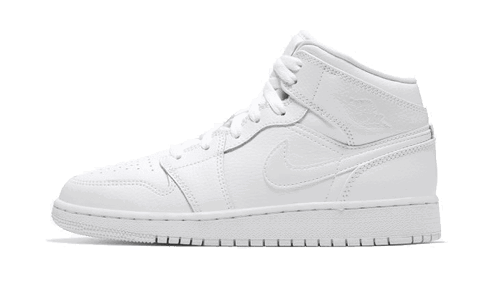Tenisice i cipele Jordan Air Jordan 1 Mid "Triple White" GS Bijela | 554725-126, 0