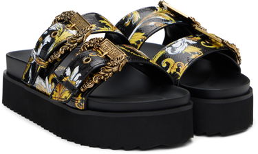 Tenisice i cipele Versace Versace Jeans Couture Outline Barocco Arizona Sandals Crna | E78VA3SM1_EZS366, 3
