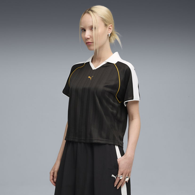 Dres Puma T7 Relaxed Fit Soccer Jersey Crna | 632157_01