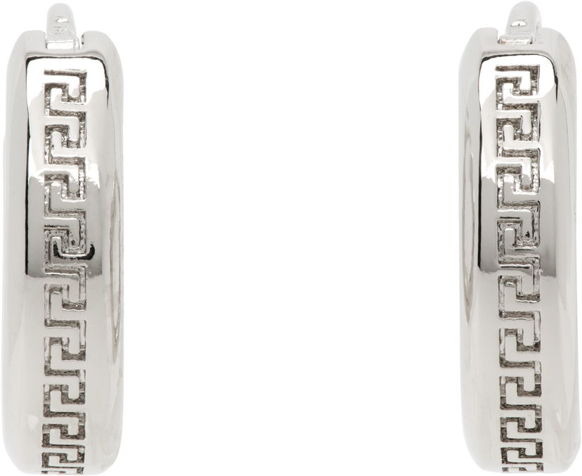 Naušnice Versace Versace Greca Hoop Earrings Metalik | 1018958_1A00620
